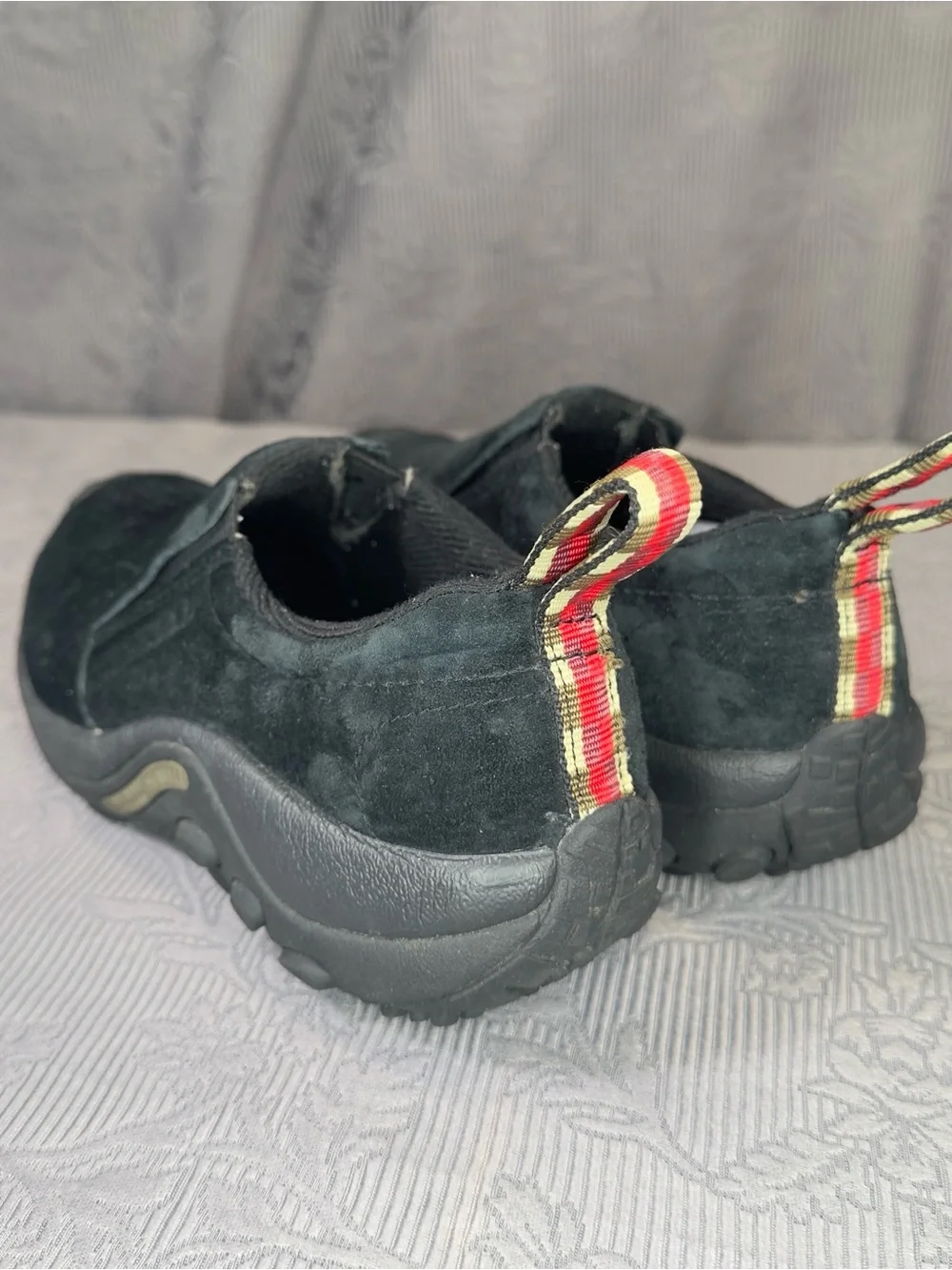Merrell Jungle Moc Waterproof Black Suede Slip-On Shoes US 7